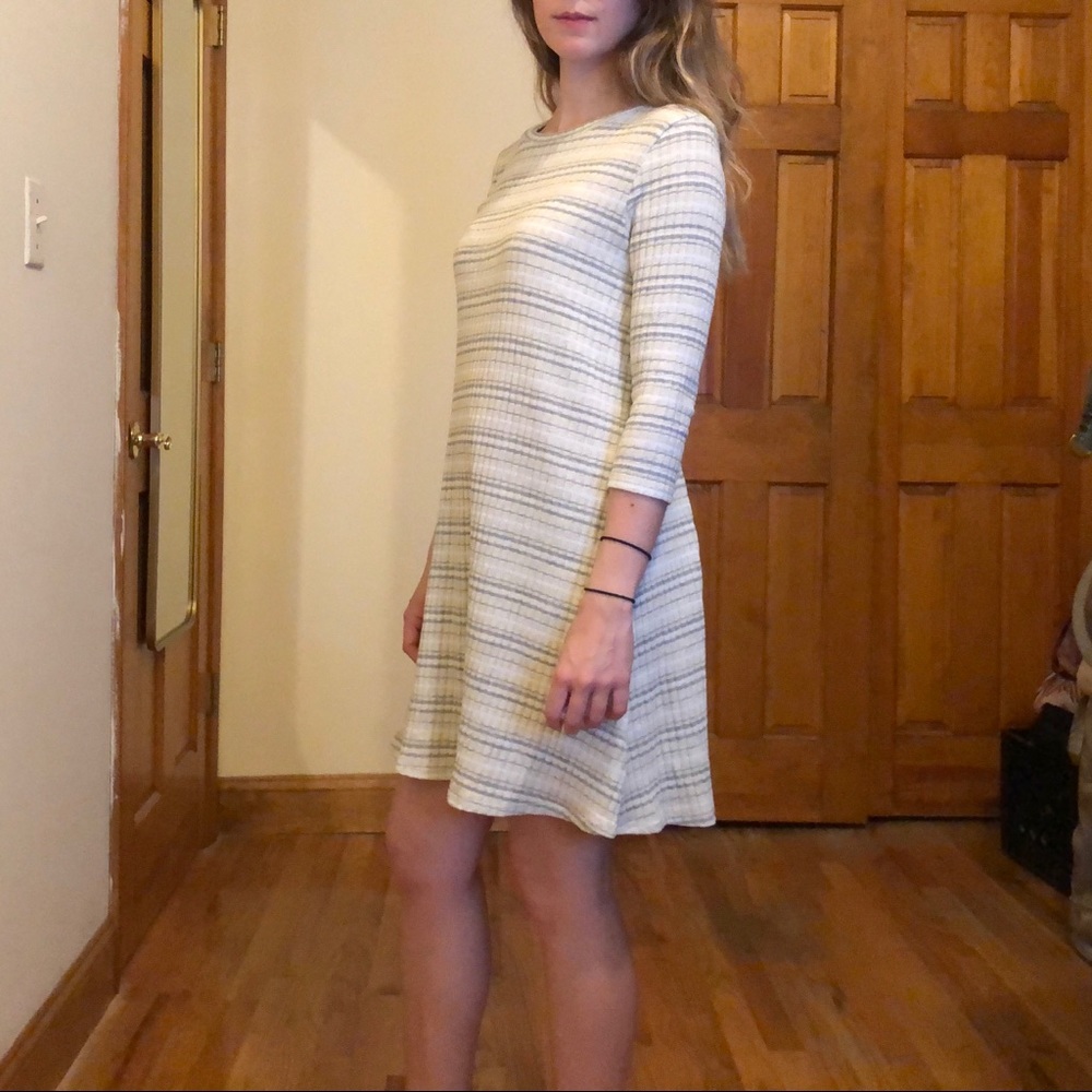 SOLD Francesca’s Long Sleeve Striped Sweater Dress